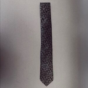 Paul Smith Black and Gray Geometric Tie